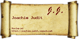 Joachim Judit névjegykártya